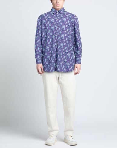 Man Shirt Purple Size S Cotton
