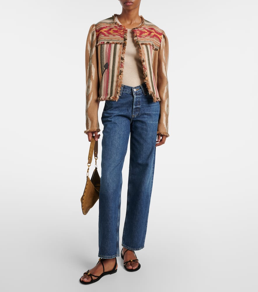 V-Waist Baggy straight jeans