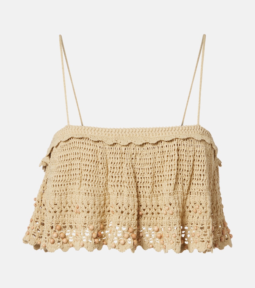 Oraviel beaded crochet crop top