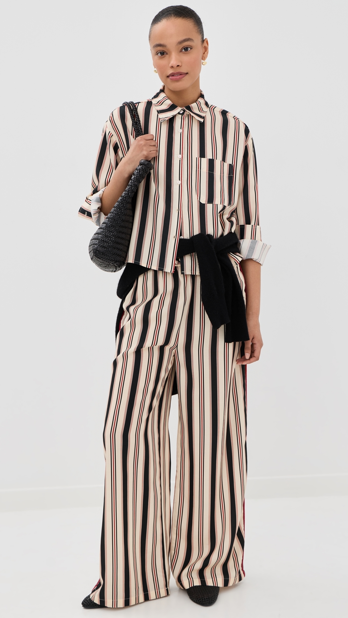 The Horizon Pants Beige Stripe
