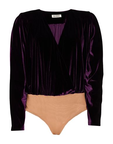 Woman Bodysuit Purple Size 4 Polyester, Elastane