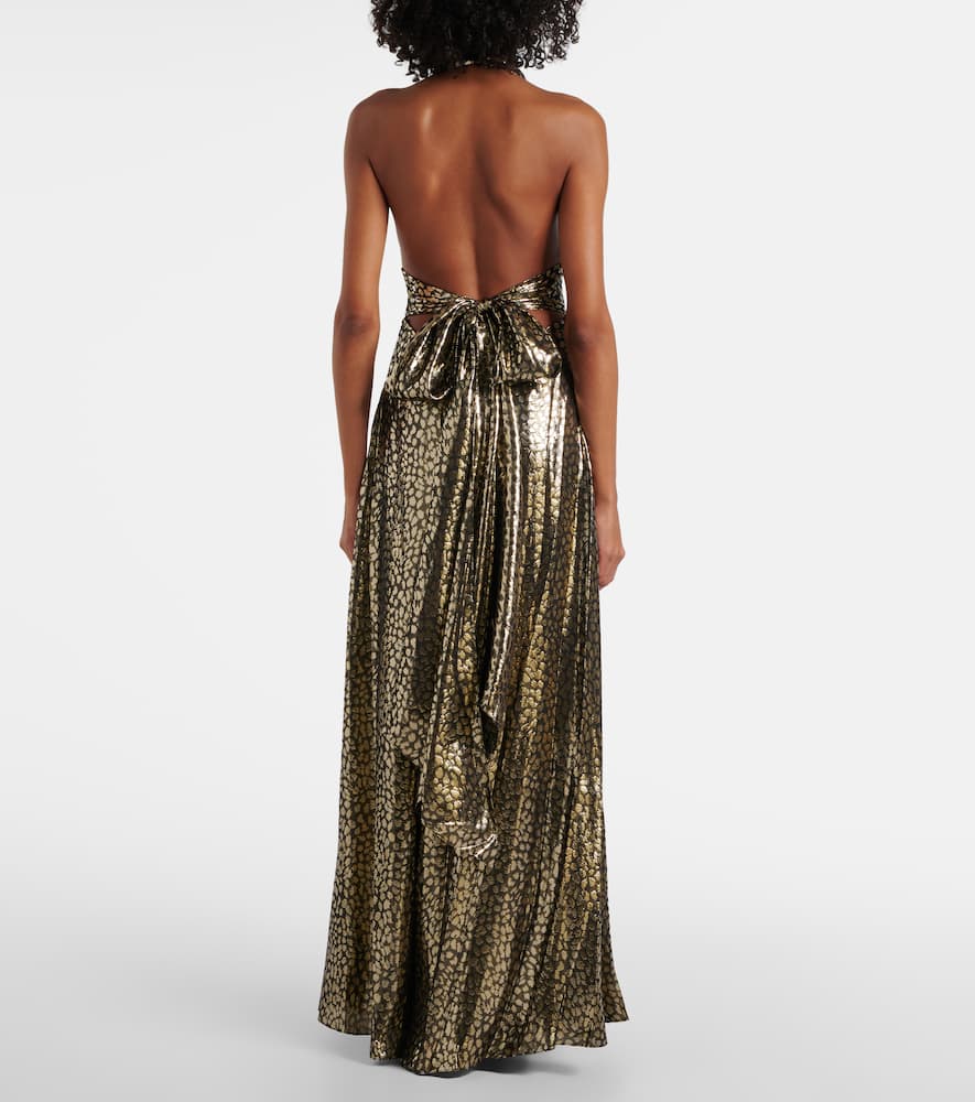 Alexandra Miro Ivy leopard-print open-back maxi dress