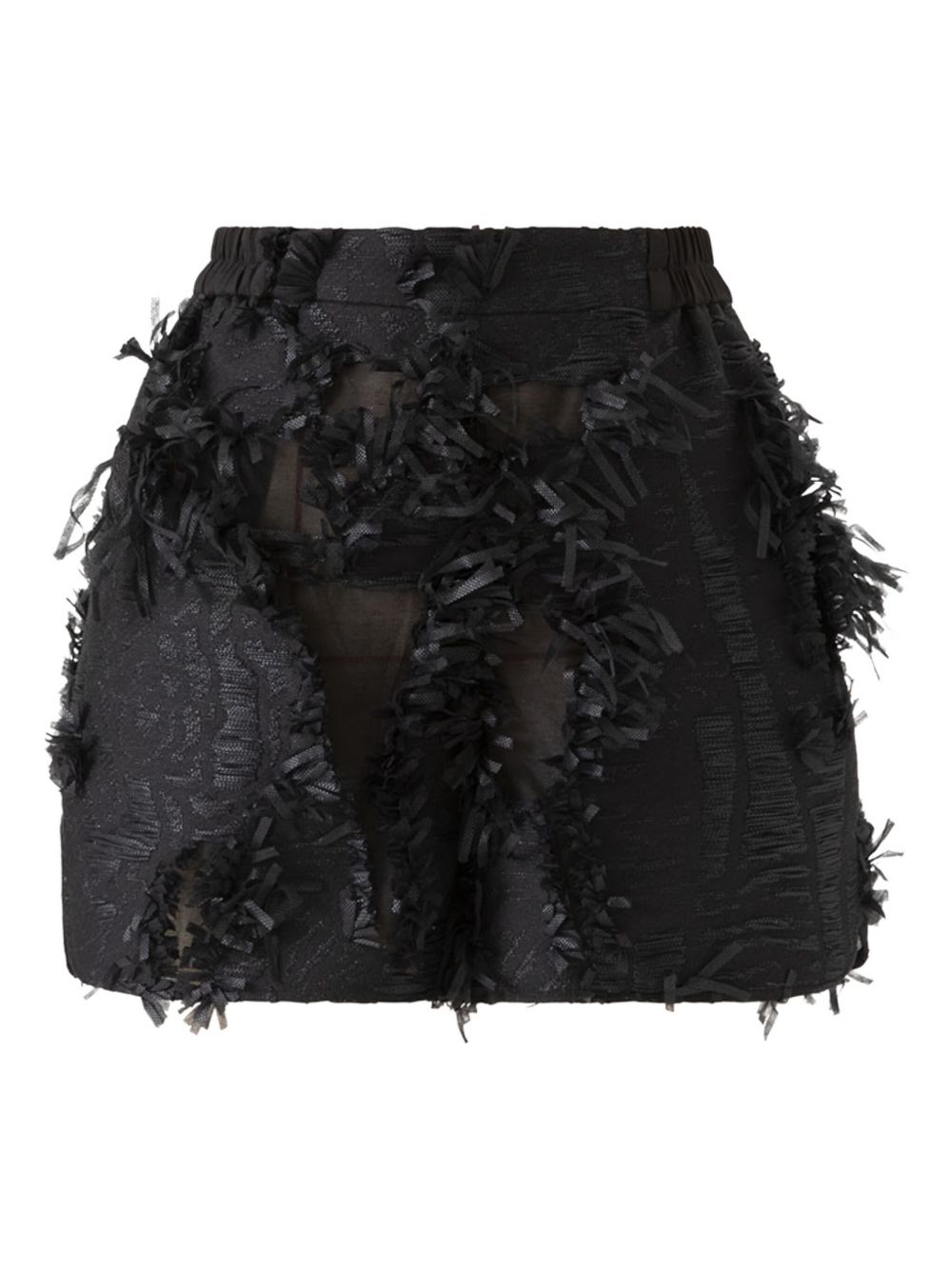HUI MILANO fringed shorts - Black