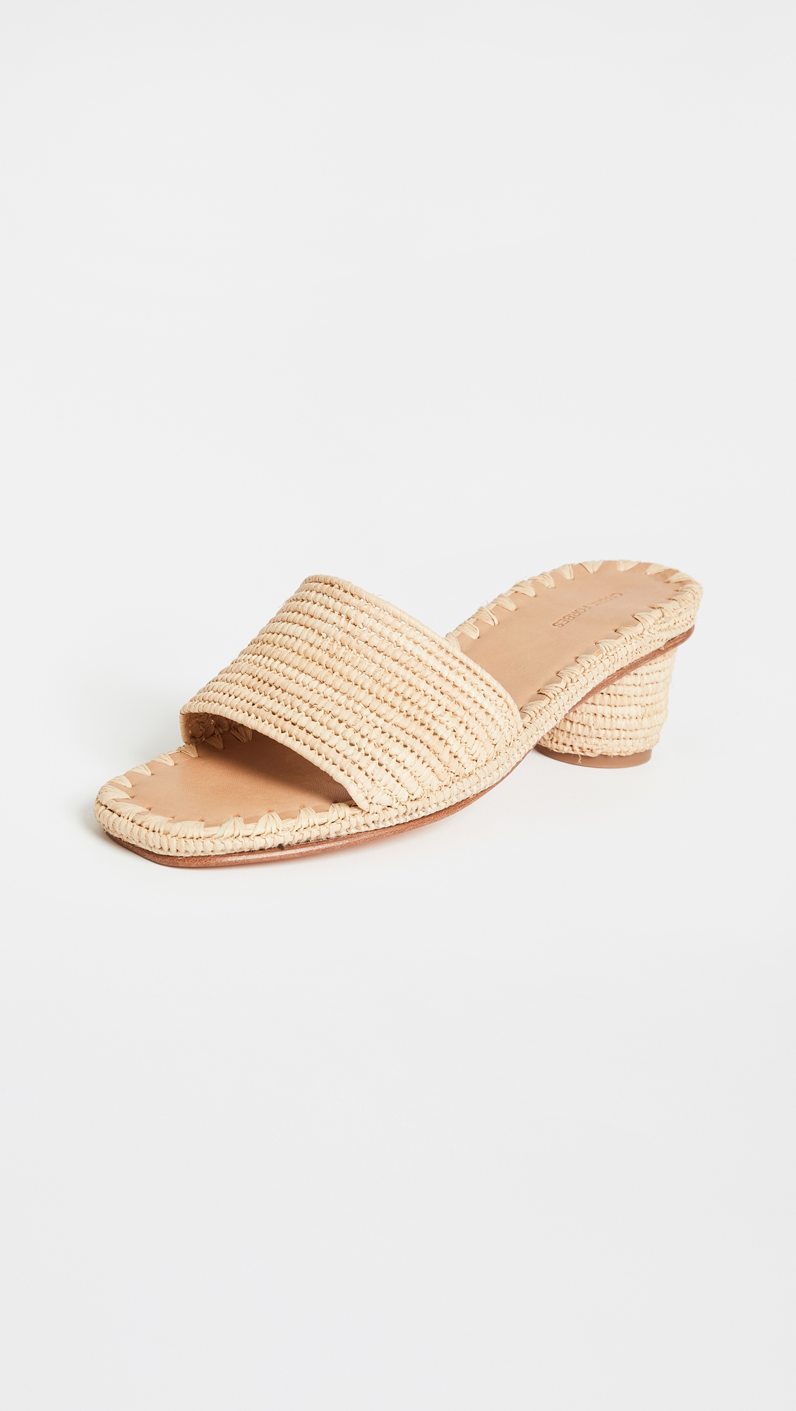 Bou Heeled Mules Natural