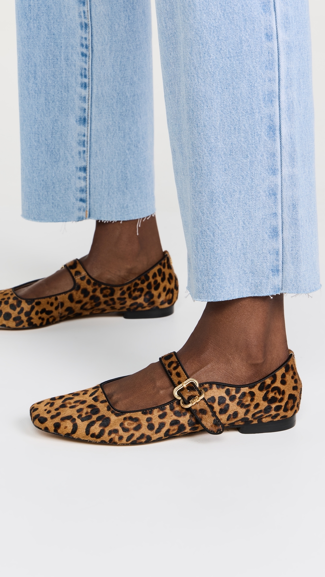 Michaela Leopard Ballet Flats Granada Tan
