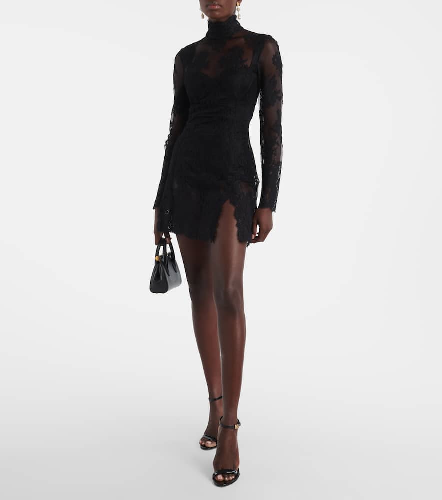 Cord floral lace minidress