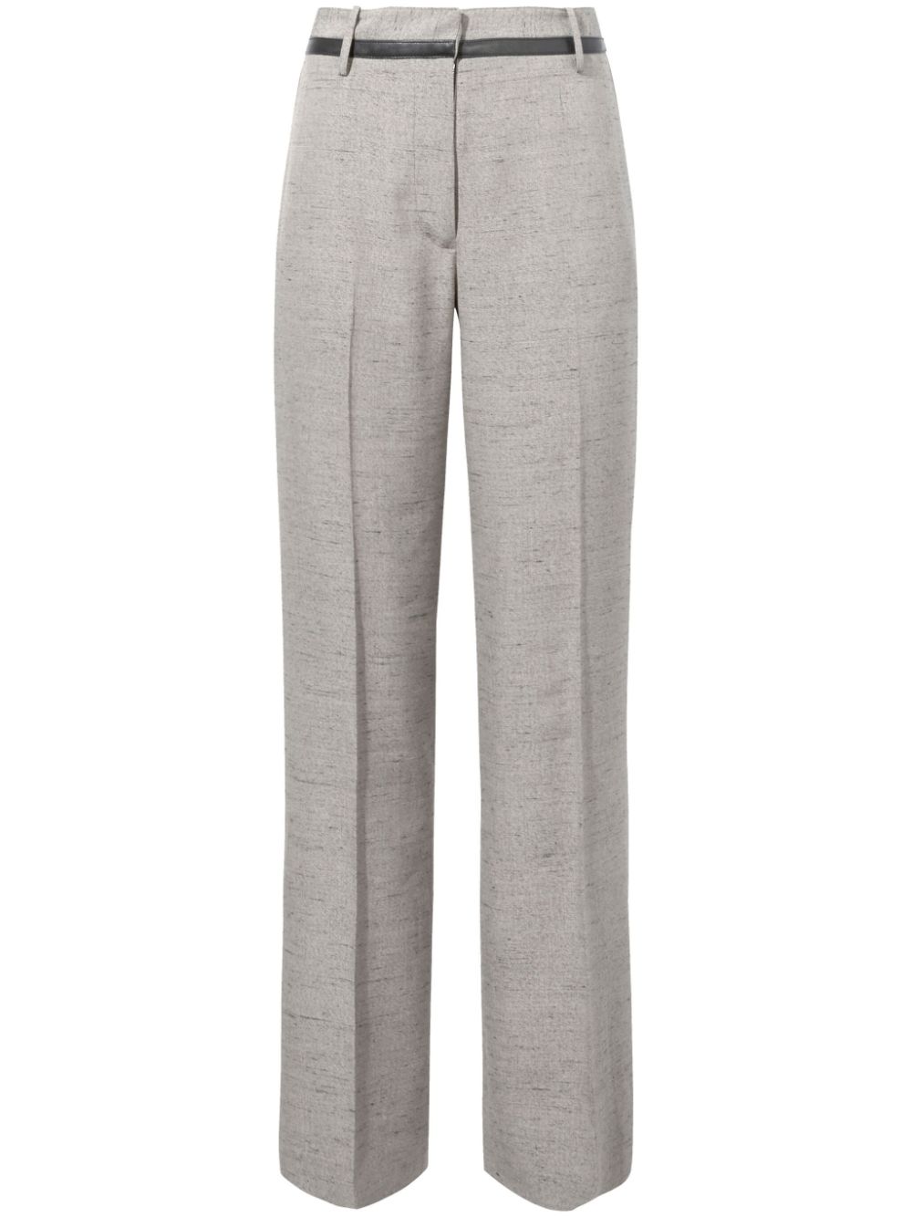 Aiden mélange wide-leg trousers - Grey