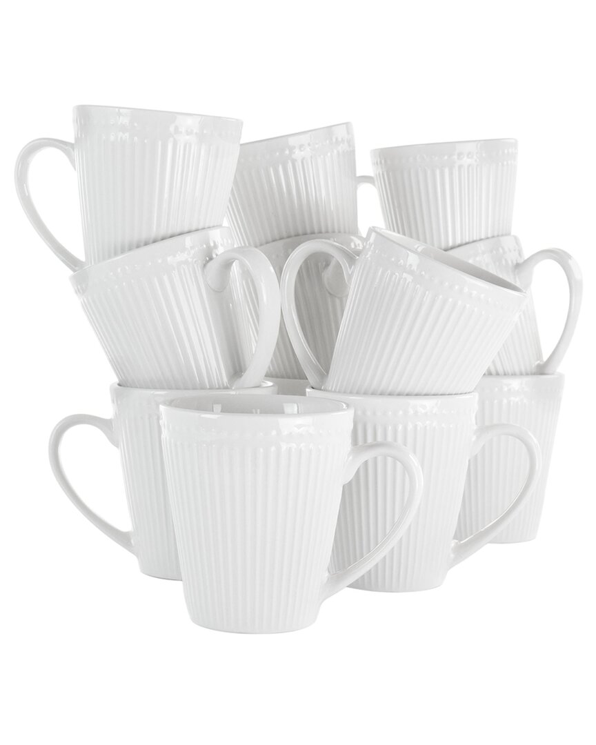 Madeline 12pc Porcelain Mug Set