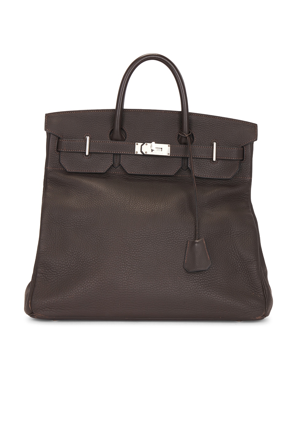 Hermes Hermes Togo Haut A Courroies Birkin 40 Handbag in Etain - Grey. a