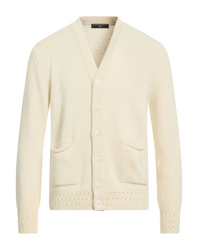 Lab Man Cardigan Cream Size M Merino Wool