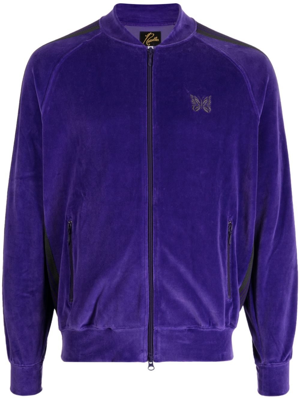 Zip-up velour track jacket - Blue