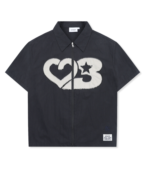 XTS044 Rubber Applique Crop Shirt