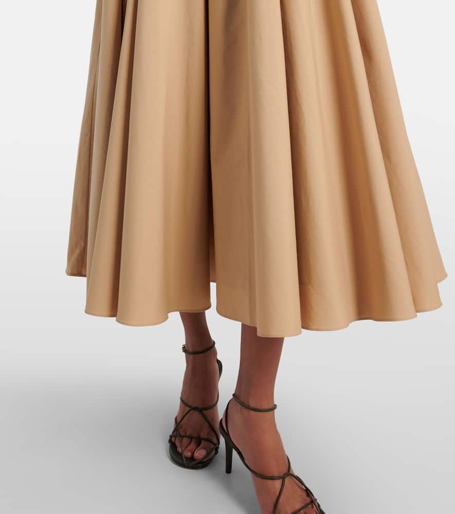 Ceres gathered cotton midi dress