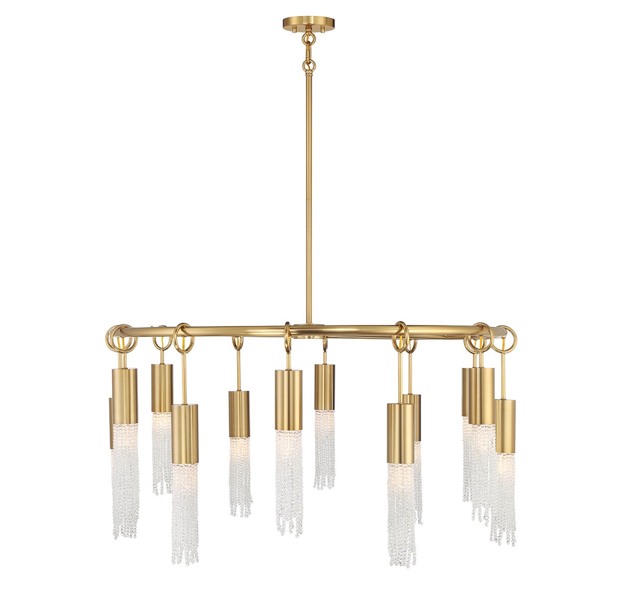 Warm Brass 12 Light Chandelier from the Chelsea Collection