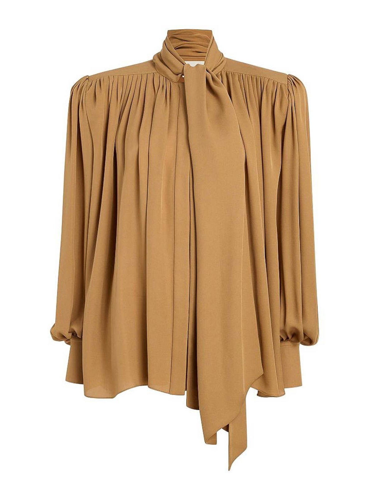 Silk Georgette Draped Shirt