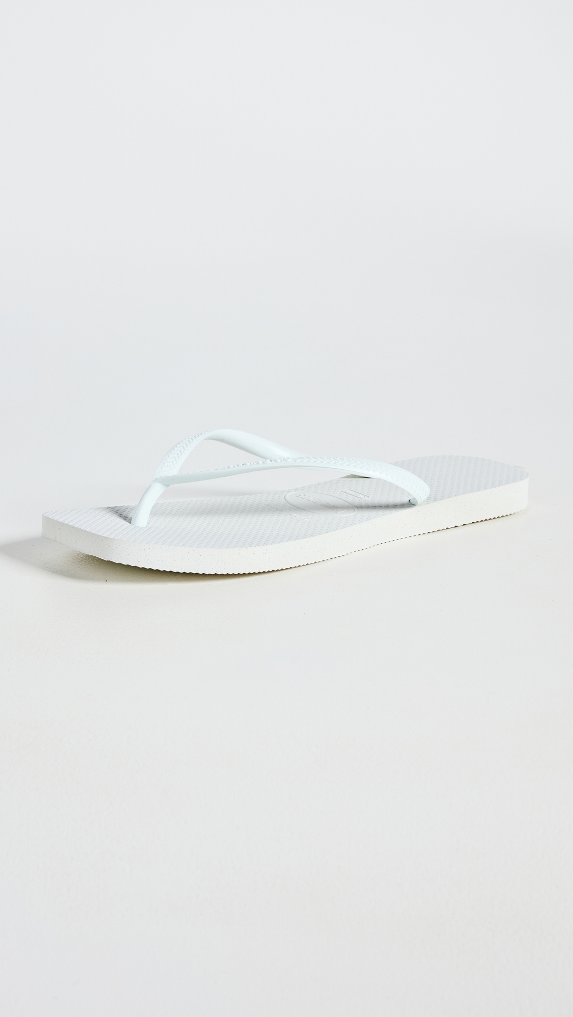 Slim Square Flip Flops White
