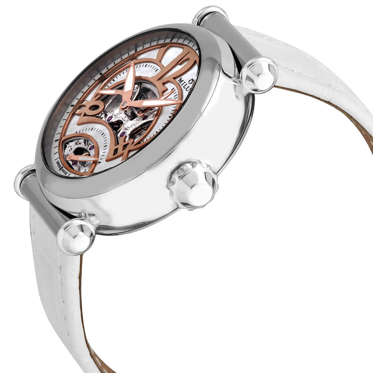 Merea Mother of Pearl Dial Automatic Tri-Retrograde Ladies Watch MER300