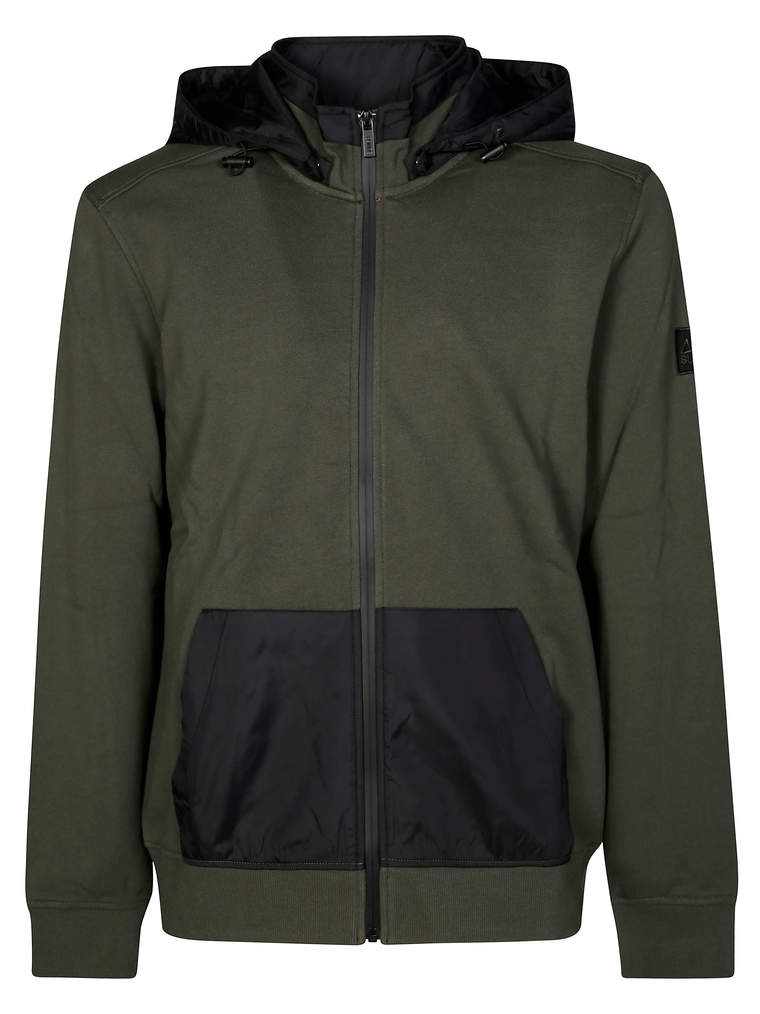 Men's Mini Bomber Sweatshirt with Nylon Hood