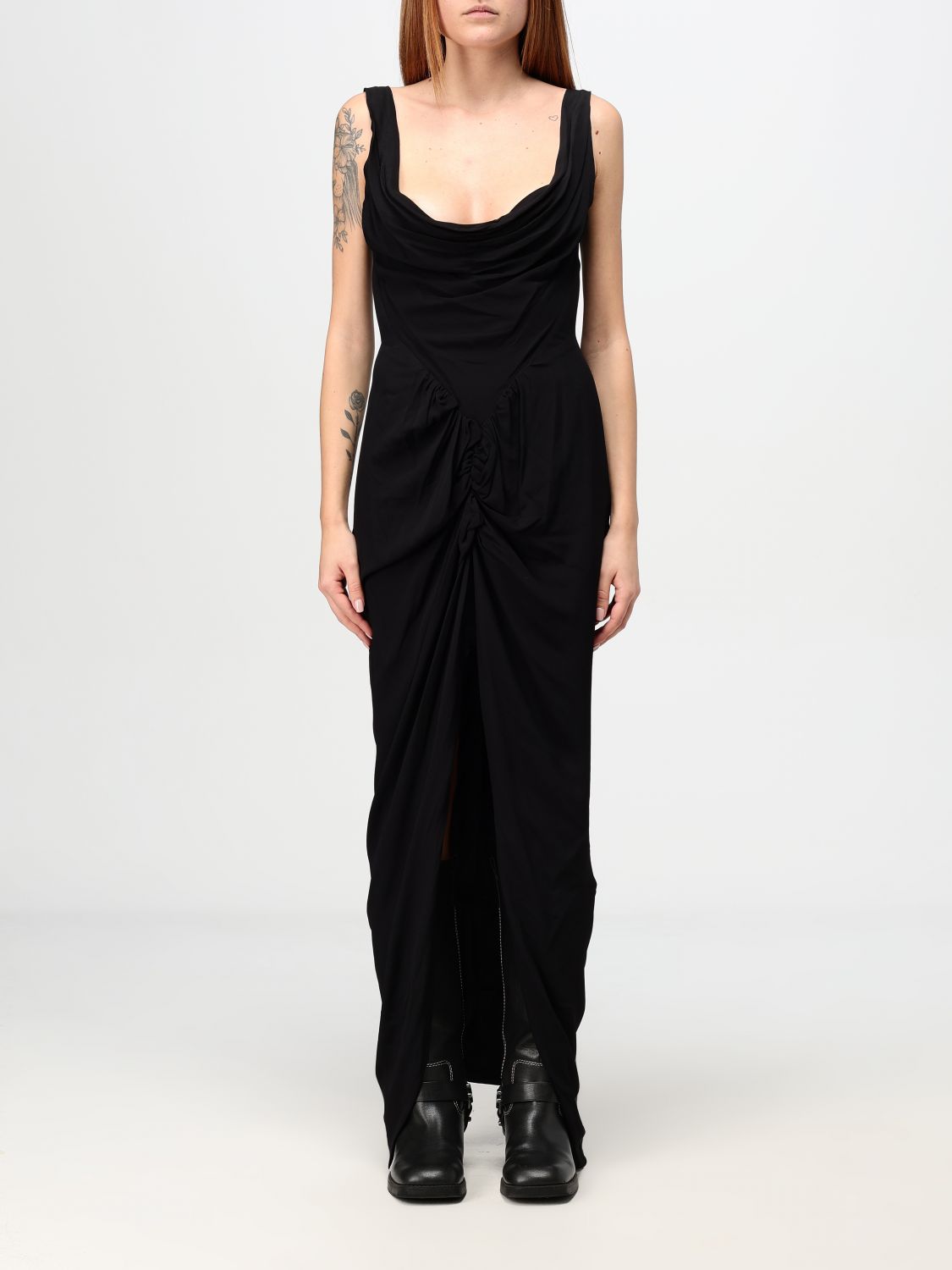 Cowl neck maxi dress - Black