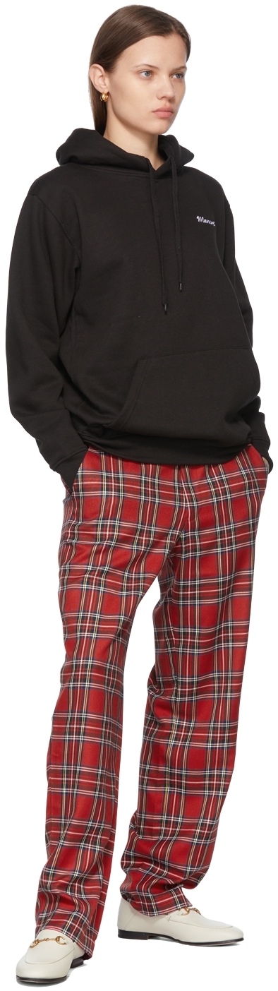 Black Cotton &amp; Polyester Hoodie
