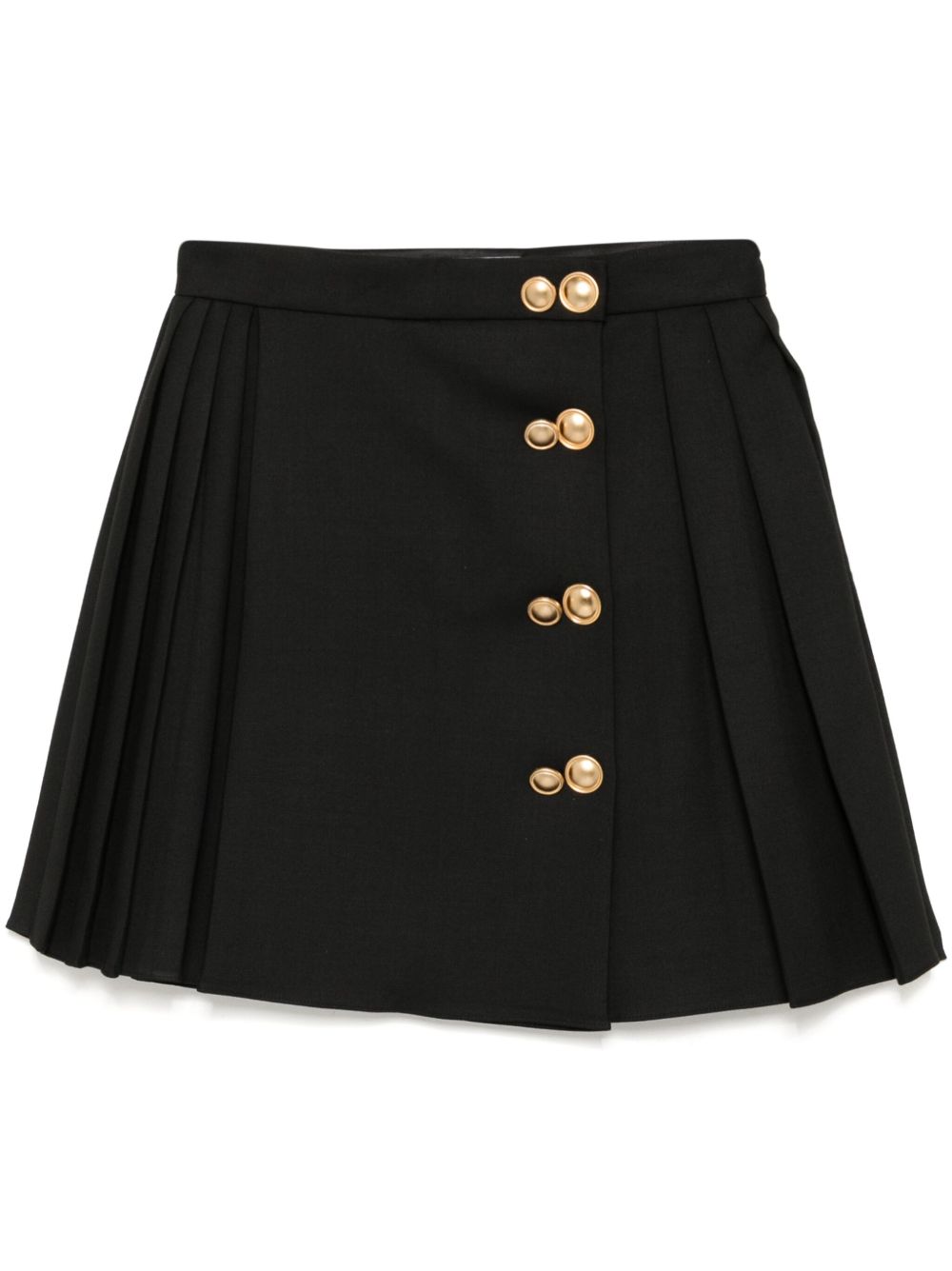 Wrapped pleated skirt - Black