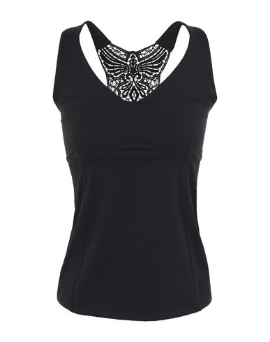 Sàpopa Tulipano Woman Top Black Size L Nylon, Elastane, Polyester
