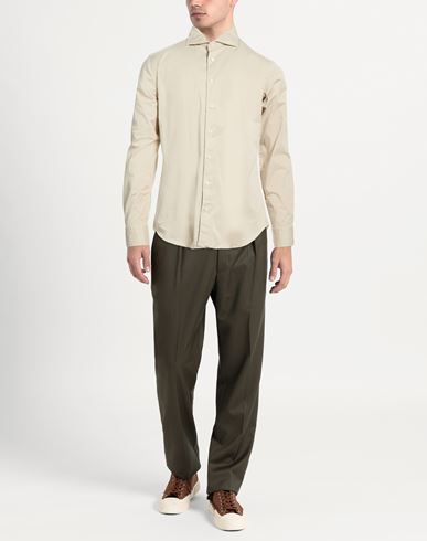 Man Shirt Beige Size 15 Cotton