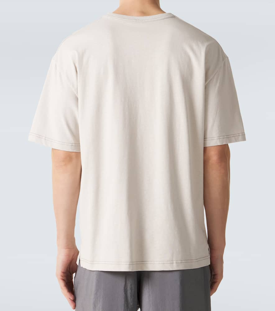 Cotton and linen T-shirt