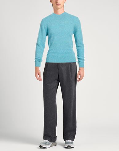 Man Sweater Turquoise Size S Wool, Recycled polyamide, Silk