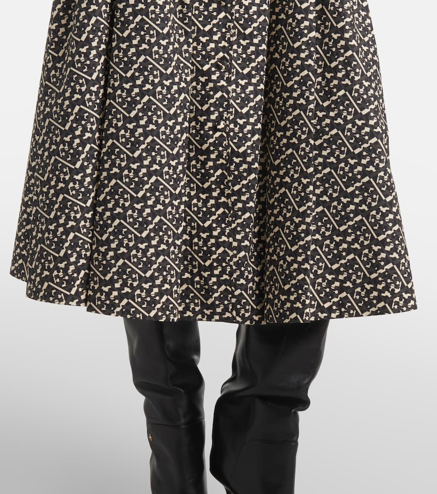 Printed cotton poplin shirt dress