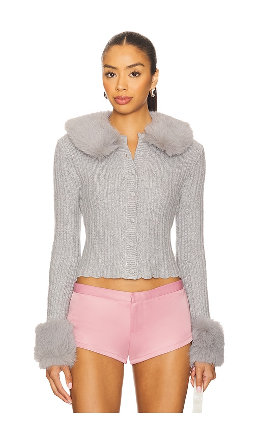 GUIZIO CARDIGAN HEART in Grey. Größe XS. Also in L, M, S
