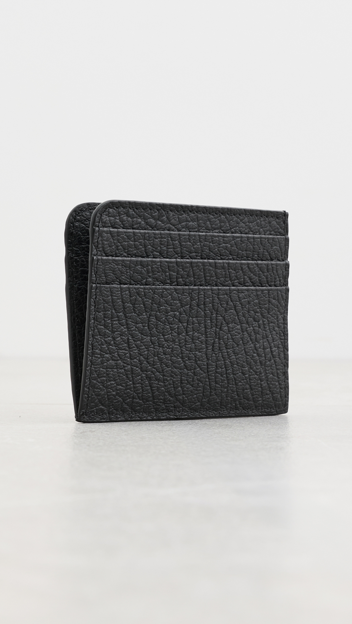 Grainy Leather 6CC Card Case Black One Size