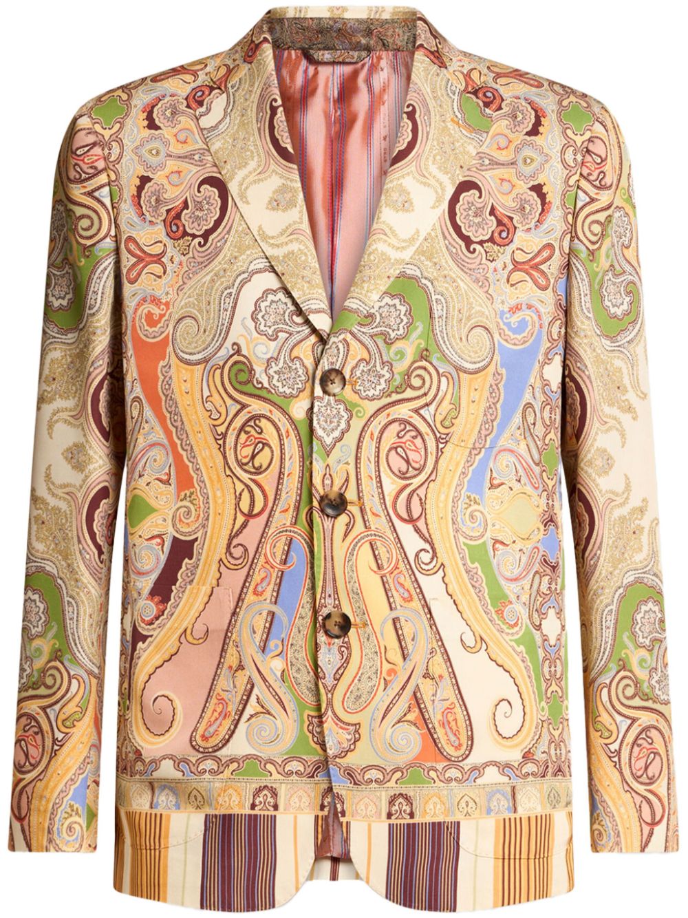 Paisley-print blazer - Neutrals
