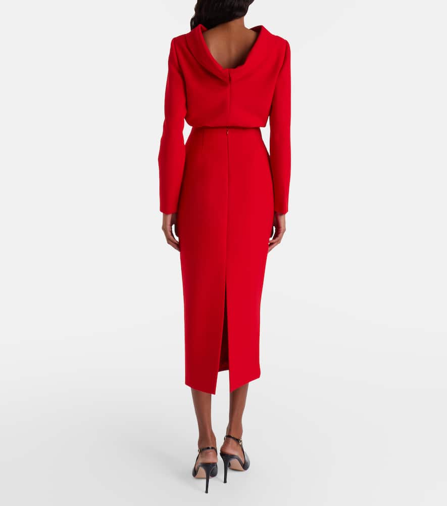 Crêpe pencil skirt
