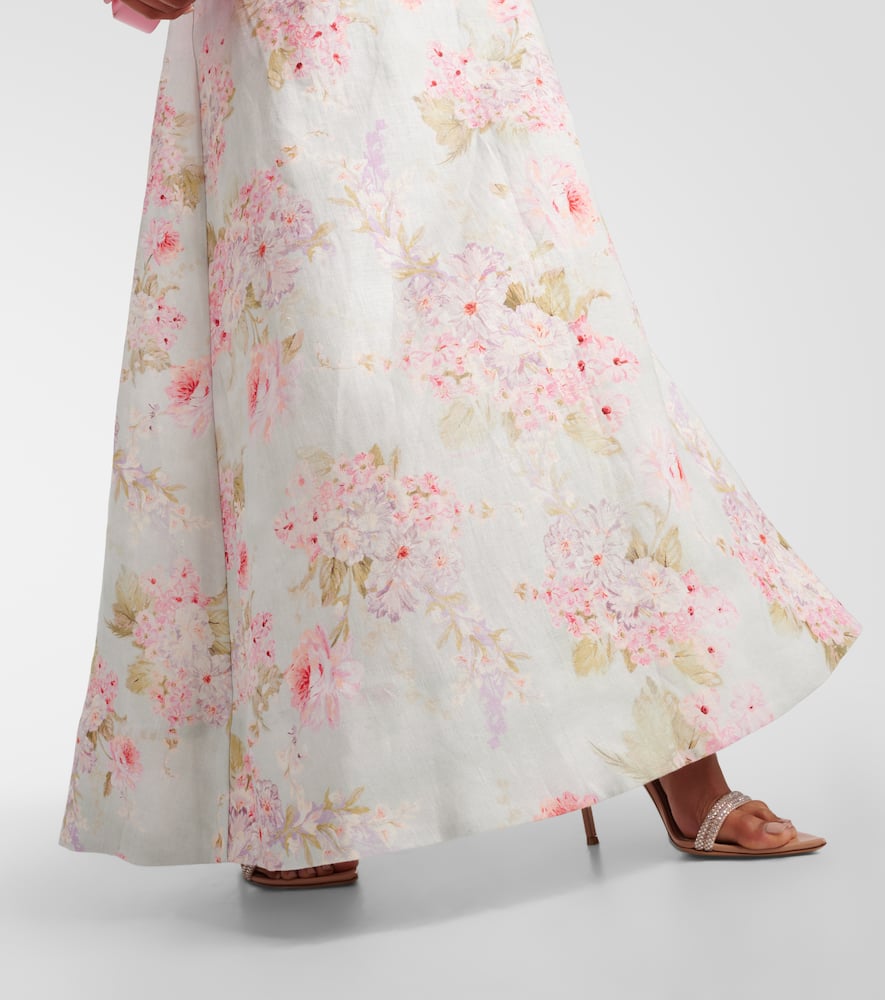 Halliday lace-trimmed floral maxi dress