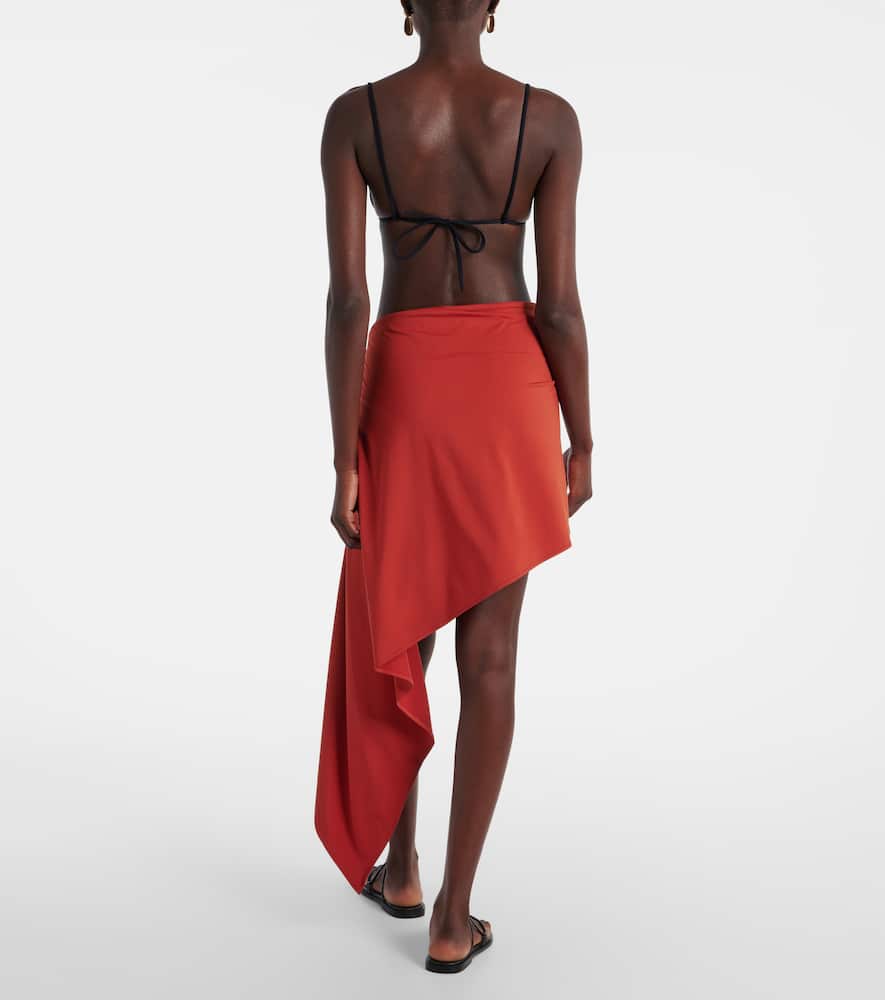 Asymmetrical beach cover-up