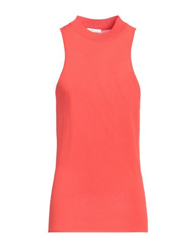 Woman Top Orange Size L Viscose, Polyamide