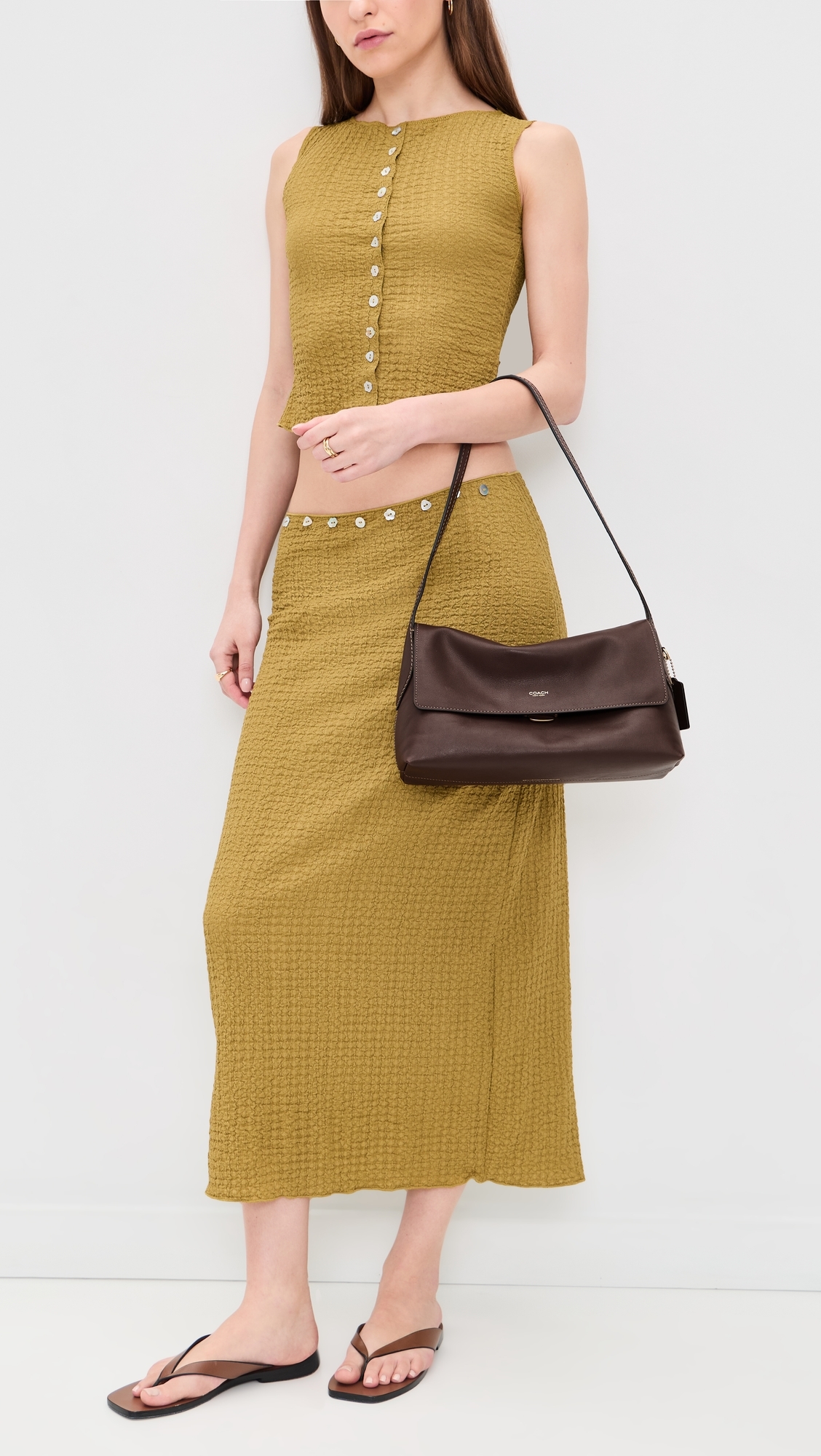 Natural Grain Leather Chelsea Shoulder Bag B4/Maple One Size