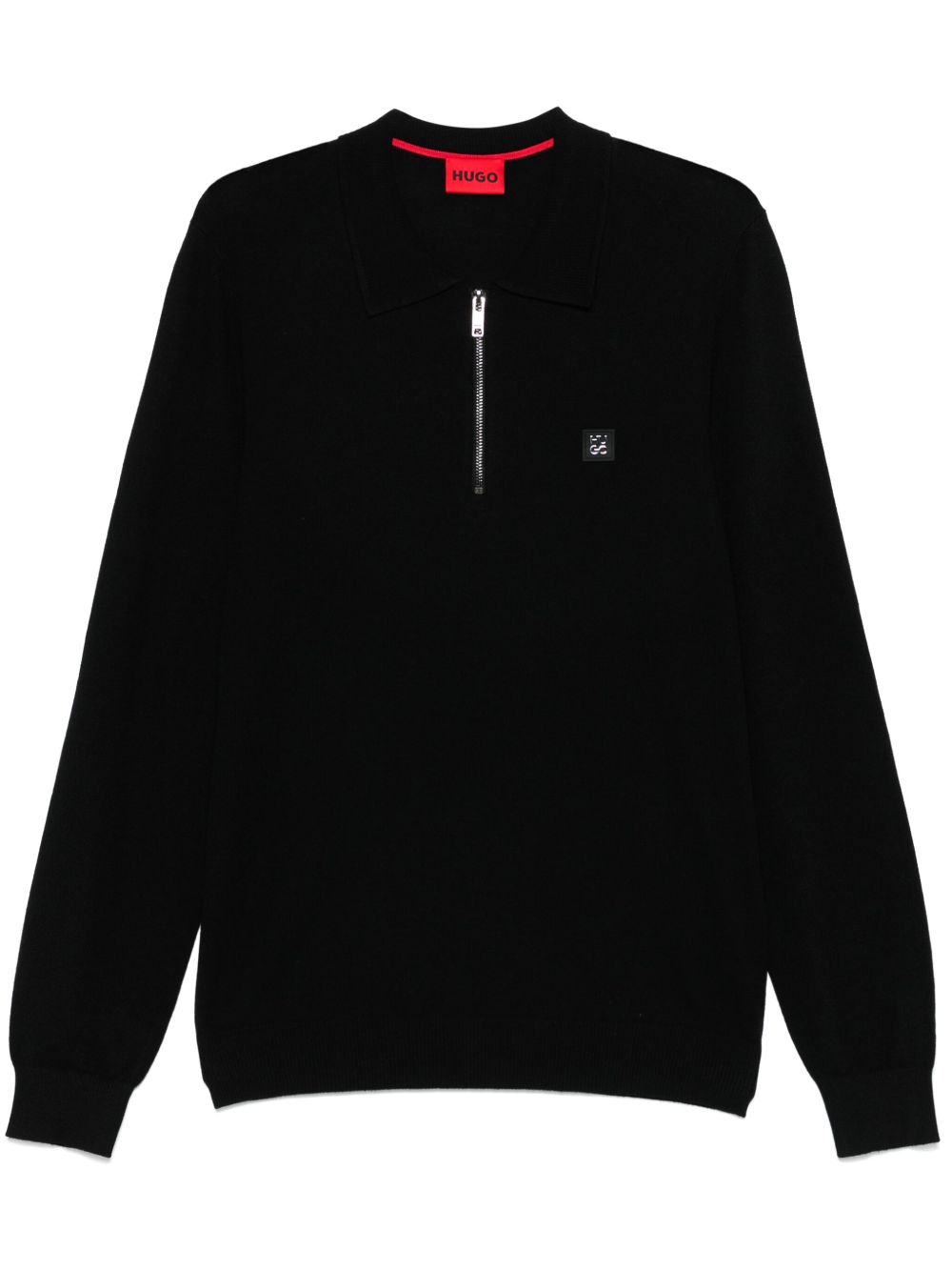 Knitted polo shirt - Black