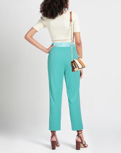 Woman Pants Turquoise Size 6 Polyester, Elastane