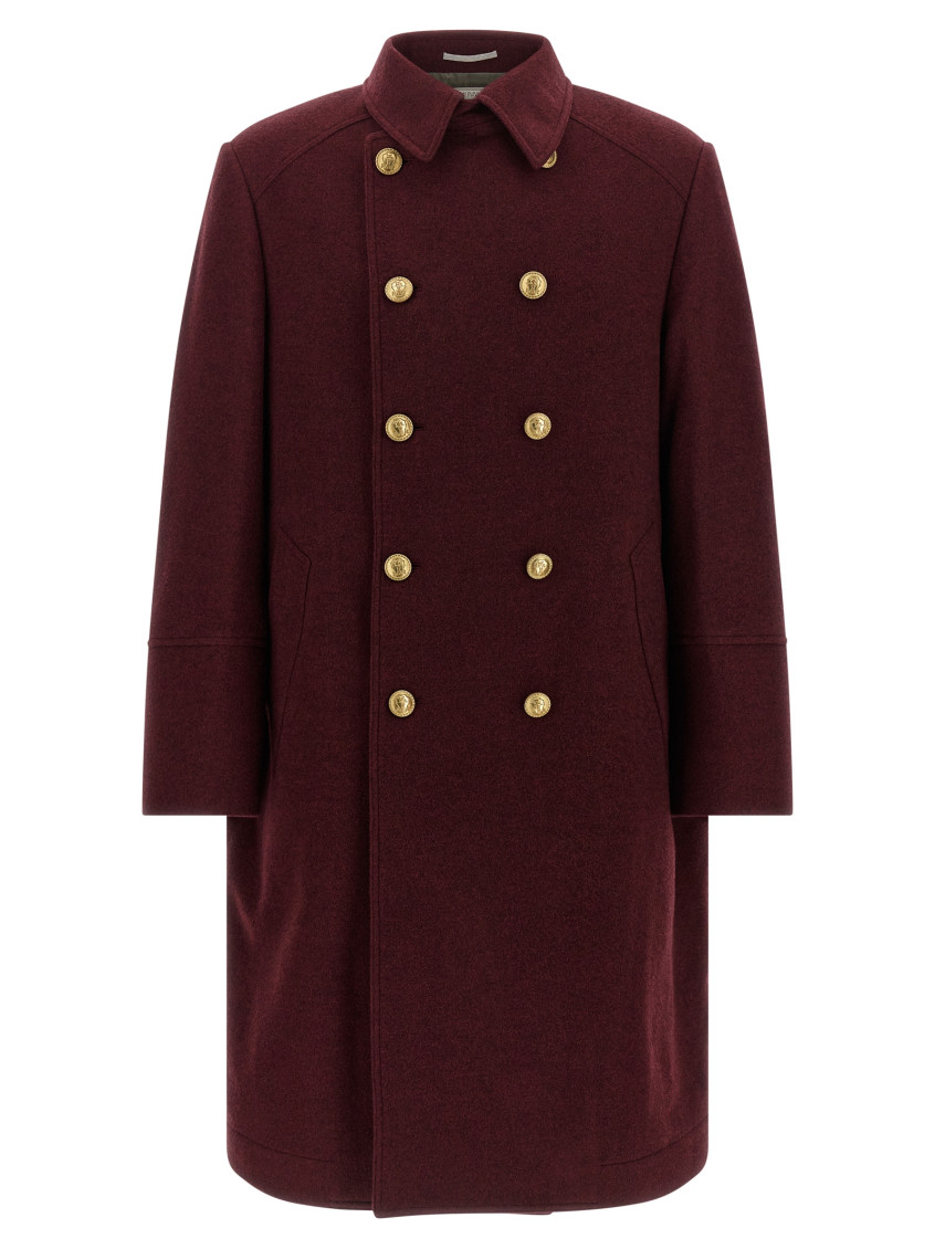 Maroon Double Breasted Coat