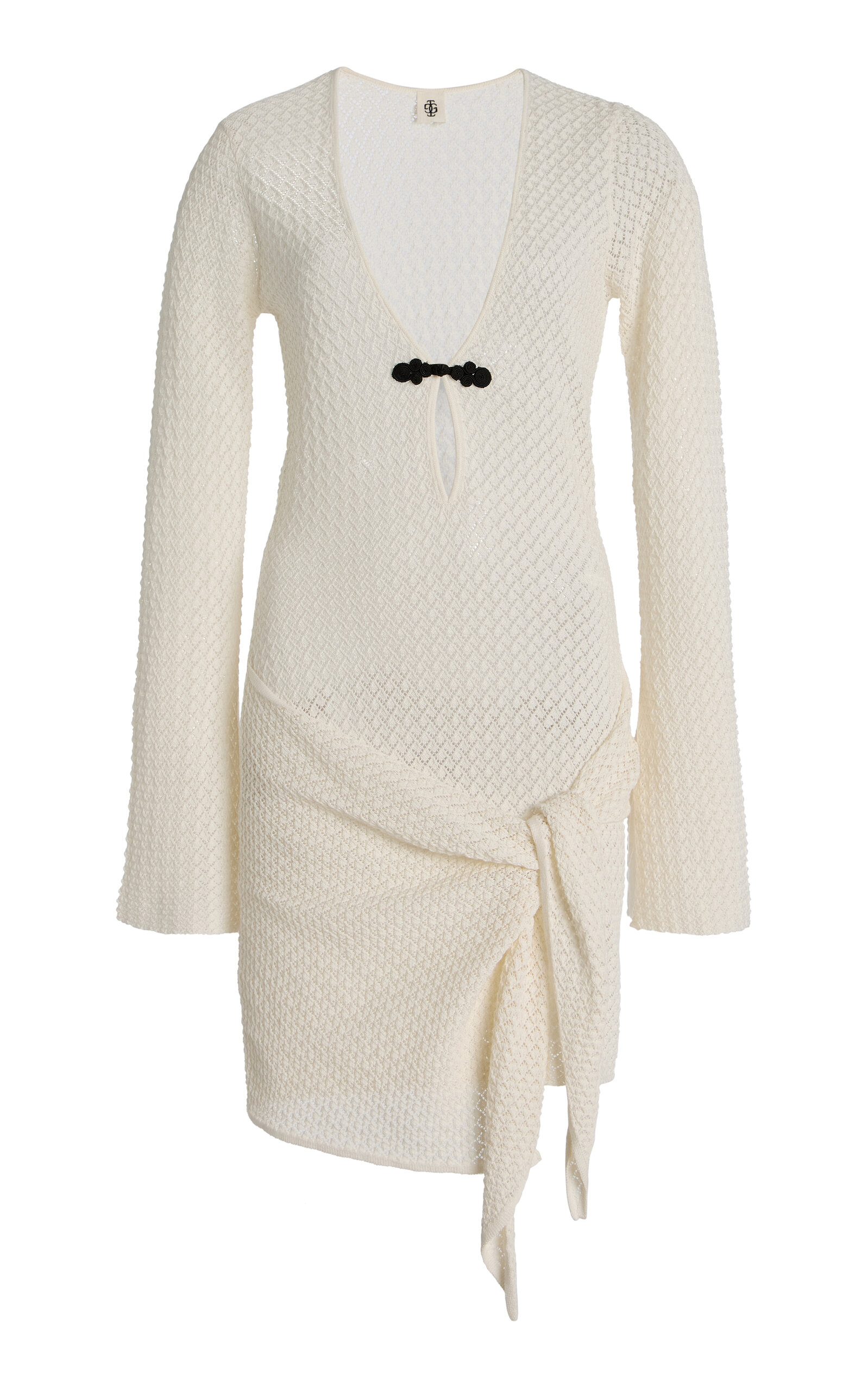 The Garment | Tanzania Tie-Detailed Pointelle-Knit Organic Cotton Mini Dress  | Realry