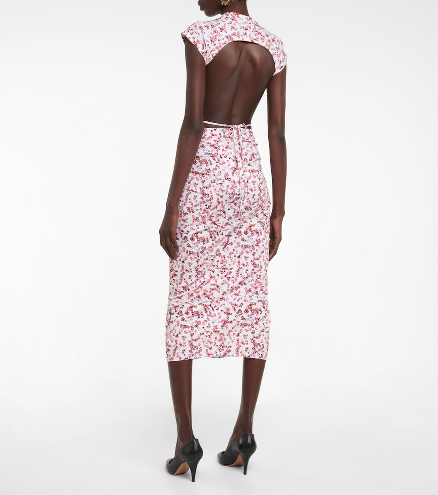 Marant Etoile Jeldia printed jersey midi skirt