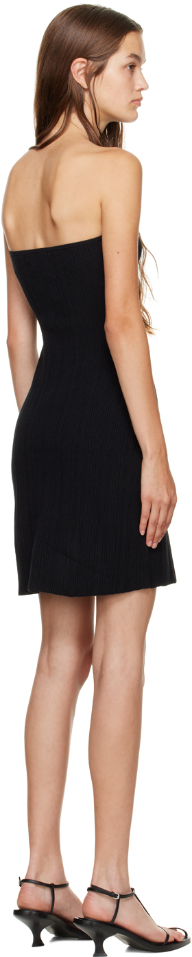 Black poppy mini dress