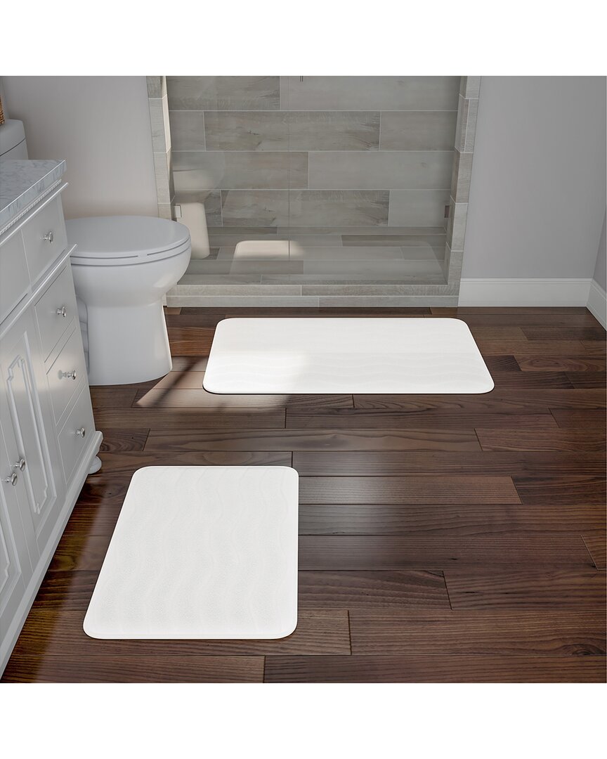 2Pc Soft Memory Foam Bath Mat Set
