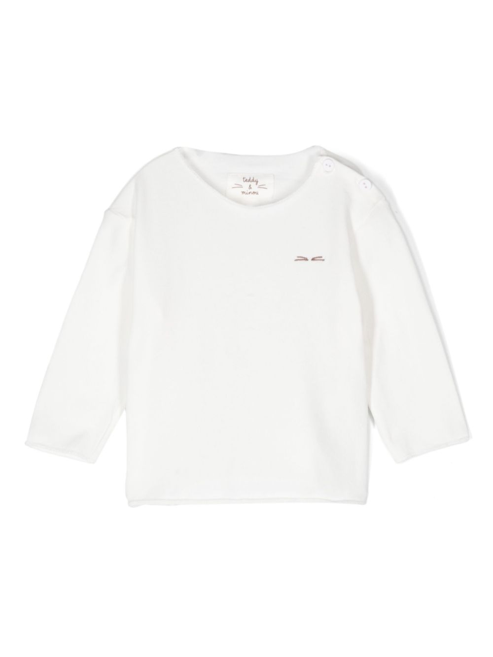 Logo-embroidered T-shirt - White