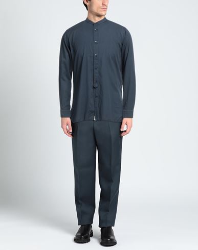 Tintoria Mattei 954 Man Shirt Midnight blue Size 16 Cotton