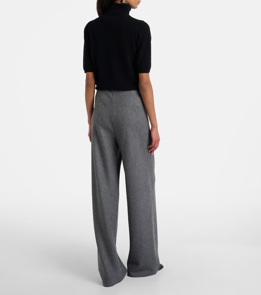 High-rise wide-leg pants