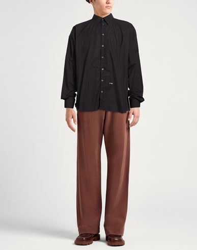 Man Shirt Black Size 36 Cotton