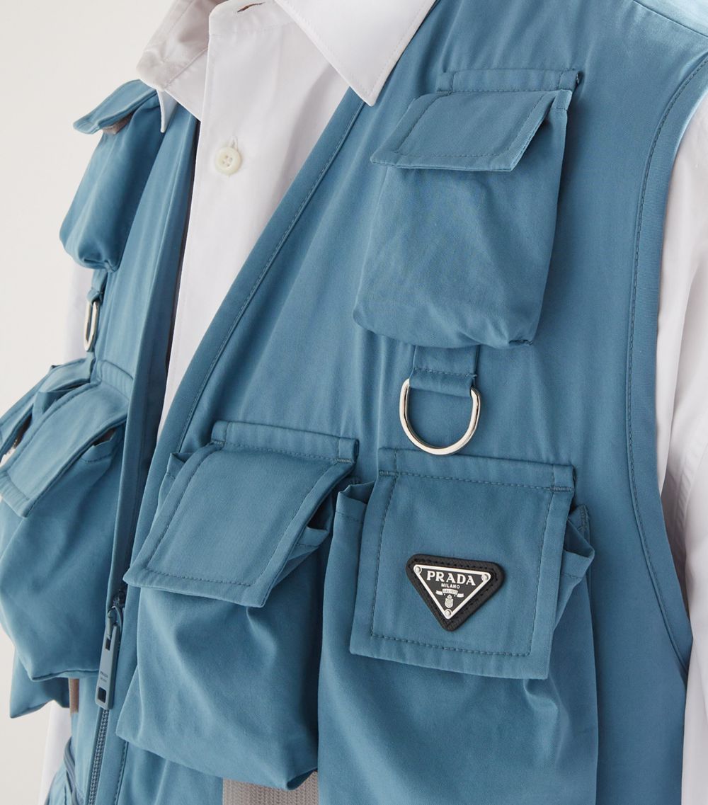 Cotton-Blend Utility Vest
